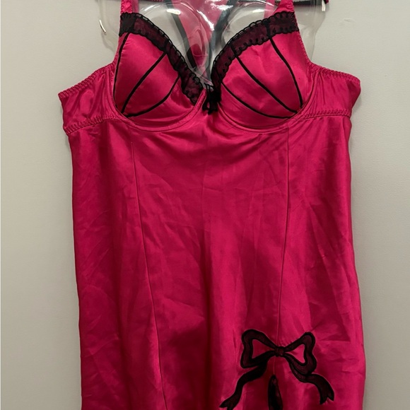 Elegant Pink Lace Trim Chemise - Picture 7 of 10